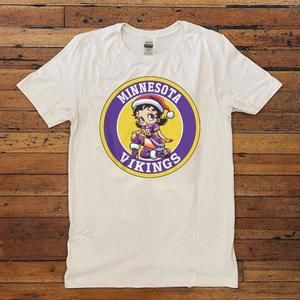 Minnesota Vikings Betty Boop Christmas T-Shirt - Nfl - Unisex White T-Shirt